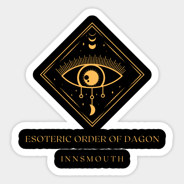 H P Lovecraft, Esoteric Order of Dagon, Innsmouth Sticker by TheGiftMonsterStudio